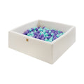 Meowbaby® Boucle White Square Ball Pit 110x110x40cm - 400 Blue/Purple Balls